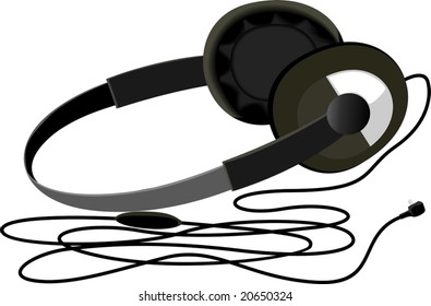black colour headphone	