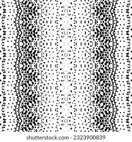 Black Colour Ink Scribble Pattern. Black Color Doodle Pattern. Simple Ethnic Ink Vector. Native Dark Doodle Batik. Ethnic Boho Print. Doodle Native Ink Pattern. Seamless Dark Doodle Repeat