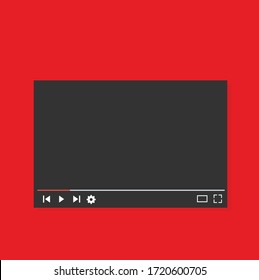 Black colour player design art in red colour background