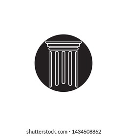 black column Logo Template vector icon design illustration