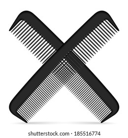 Black comb icon on a white background.