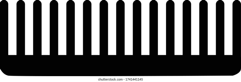black comb icon vector illustration isolated on white eps 10