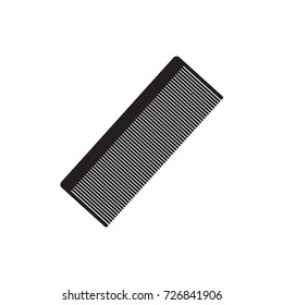 black comb icon- vector illustration