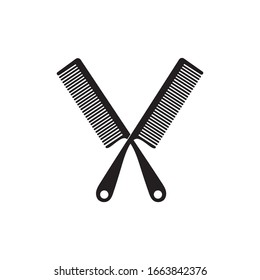 black comb illustration logo vector