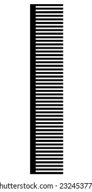 Black comb isolated on white background. vector
