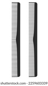 Black comb set. vector illustration