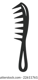 Black comb set. vector illustration