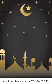 schwarze Kombination aus goldenem islamischem Hintergrund eignet sich für Ihr Design in der Feiertage islamischer Feiertage