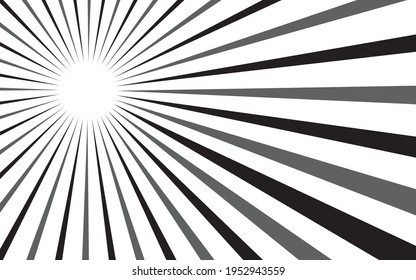 Black Comic speed lines halftone dots Background. Cartoon Vector Illustration. Pop art vector design element