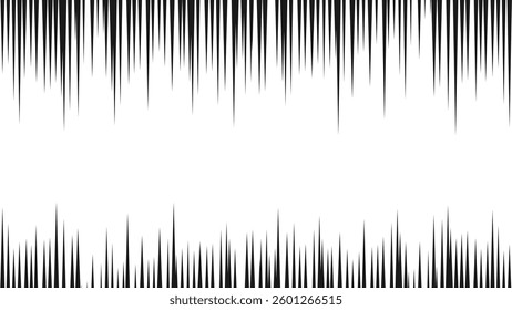 Black comic style lines isolated on white background. Vector illustration. Comic lines, concentrated frame, superhero. Vector illustration