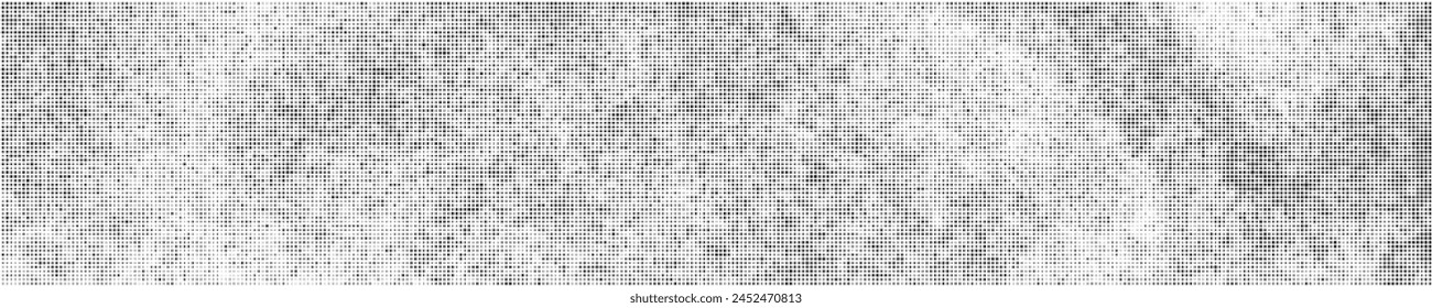 Black Comic Texture On White Background. Modern Dotted Futuristic Backdrop. Fade Noise Overlay. Wide horizontal long banner for site. Pop Art Style. Vector Illustration, Eps 10.	
