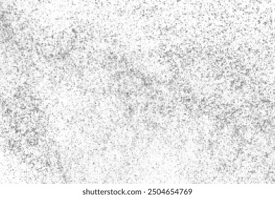 Black Comic Texture On White Background. Old Paper. Modern Dotted Futuristic Backdrop. Fade Noise Overlay. Half Tone Noise. Abstract Wall Pattern. Vector Illustration, Eps 10.