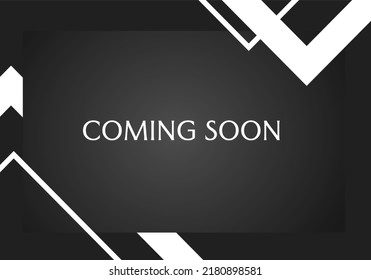 black coming soon banner. simple and elegant ad design