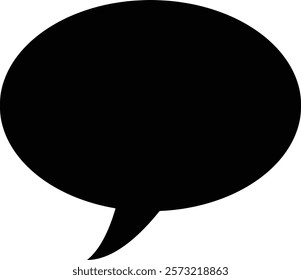 Black Comments Bubble Icon - and Format, Isolated on a Vector Background.