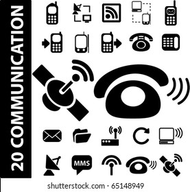 black communication signs. vector