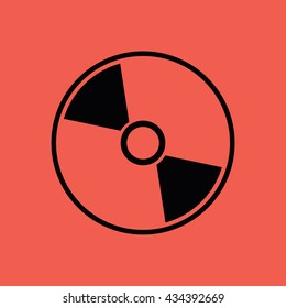 Black compact disc icon vector. CD / DVD vector illustration