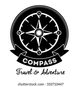 black compass concept over white background design, vector illustration eps 10