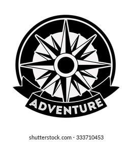 black compass concept over white background design, vector illustration eps 10