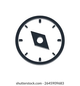 Black Compass icon isolated on white background. Windrose navigation symbol. Wind rose sign.  Vector