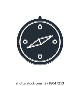 Black Compass icon isolated on white background. Windrose navigation symbol. Wind rose sign.  Vector