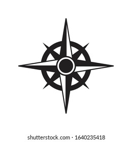 black compass icon. Stock Vector illustration isolated on white background.