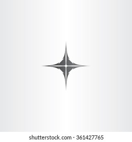 black compass icon vector sign map