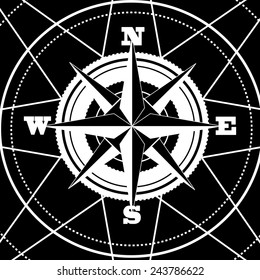 Black compass rose