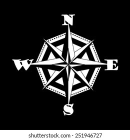 Black compass rose