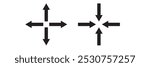 black Compress arrow alt icon or sign and Compress arrow symbol vector eps 10