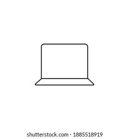black computer icon on white background, vector illustration