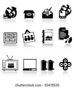 black computer icons