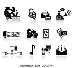 black computer icons,easy to edit or to re-size