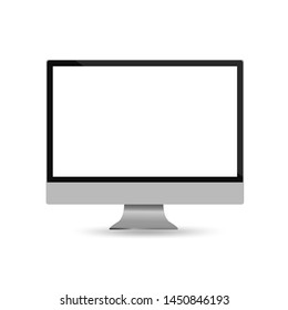 Black computer illustration on a white background vector