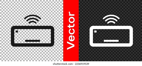 Black Computer keyboard icon isolated on transparent background. PC component sign.  Vector