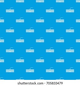 Black computer keyboard pattern repeat seamless in blue color for any design. Vector geometric illustration