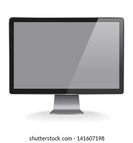 Black computer monitor