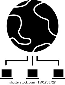 Black Computer network icon isolated on white background. Online gaming. Laptop network. Internet connection.  Vector Illustration