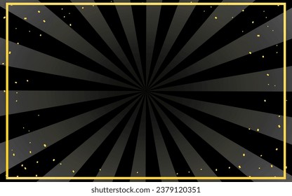 Schwarz, konzentrierter Zeilenhintergrund und Konfetti, Schwarzer Freitag, Vektorgrafik