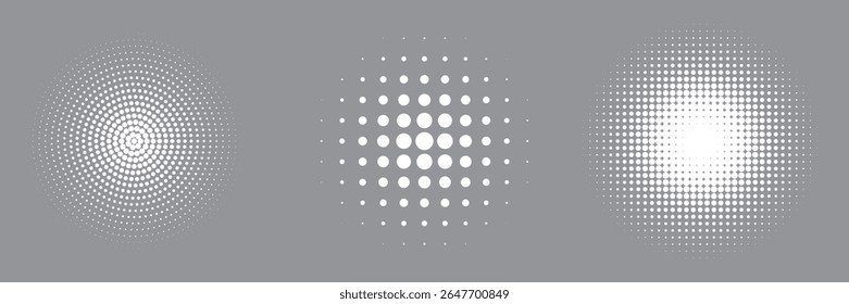 Conjunto de círculo concêntrico preto. Sonar ou coleção de anéis de onda de som. Conceito pontilhado e linear de ícone de epicentro, alvo e radar. Ondulação de elementos radiais ou vibração. Símbolos de linha e meio-tom de vetor