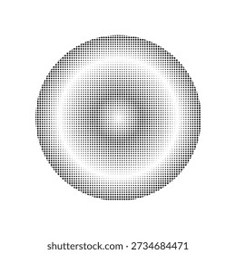Black concentric circle set. Sonar or sound wave ring collection. Dotted and linear epicentre, target, radar icon concept. Ripple radial signal or vibration elements. Vector line and halftone symbols