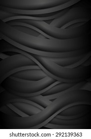 Concepto negro de fondo abstracto corporativo con ondas. Diseño de ilustración de vector