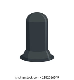 Black condom icon. Flat illustration of black condom vector icon for web design