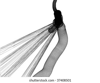 Black connection to network. Vector