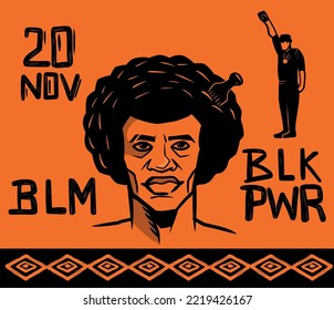 Black Consciousness Movement. Man black power.