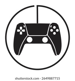 black console game icon with coiled cable