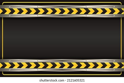 black construction background with safety black line
