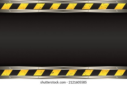 black construction background with safety black line