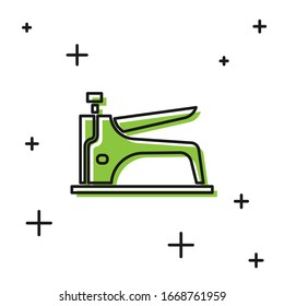 Black Construction stapler icon isolated on white background. Working tool.  Vector Illustration