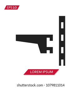 black construction tools silhouette vector icon