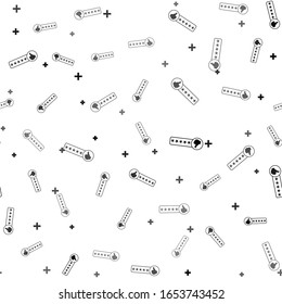 Black Consumer or customer product rating icon isolated seamless pattern on white background.  Vector Illustration